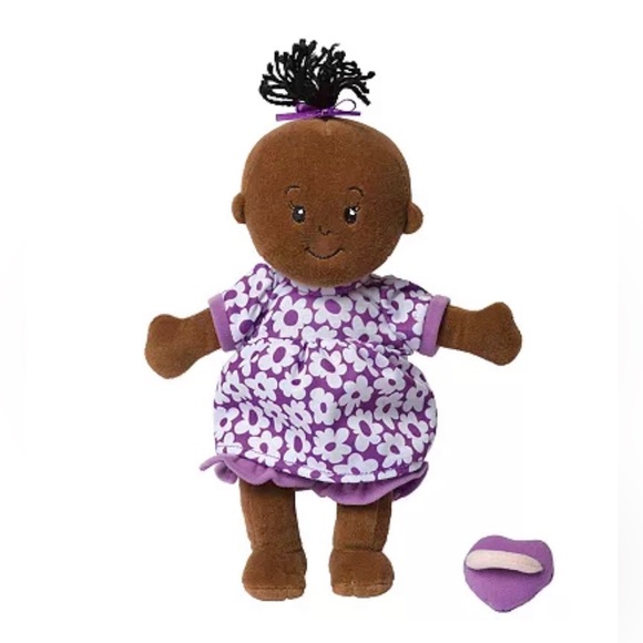 New with tags WEE BABY “STELLA” Brown 12” Soft Baby Doll with magnetic pacifier - Picture 7 of 7